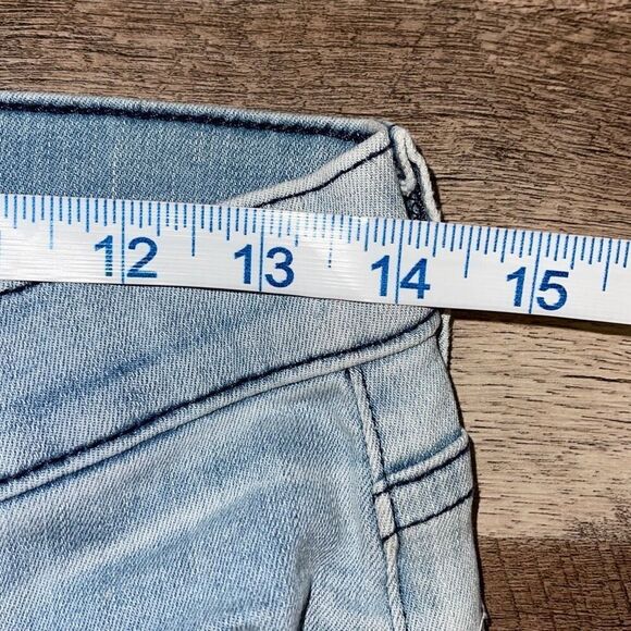 Hudson Womens Mid Rise Nico Super Skinny Distressed Ankle Jeans Light Wash Sz 27 - Picture 8 of 9